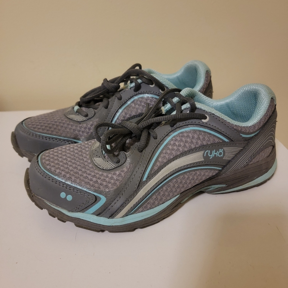 Ryka Gray Teal Sky Walk Tennis Shoes